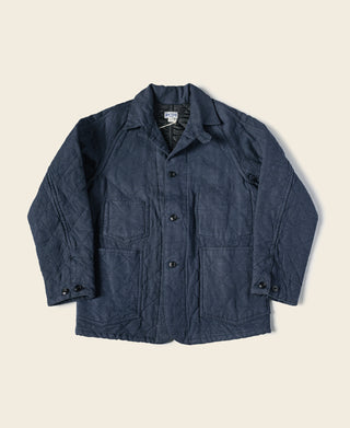 Cotton and Linen-Blend Quilted Padded Chore Jacket