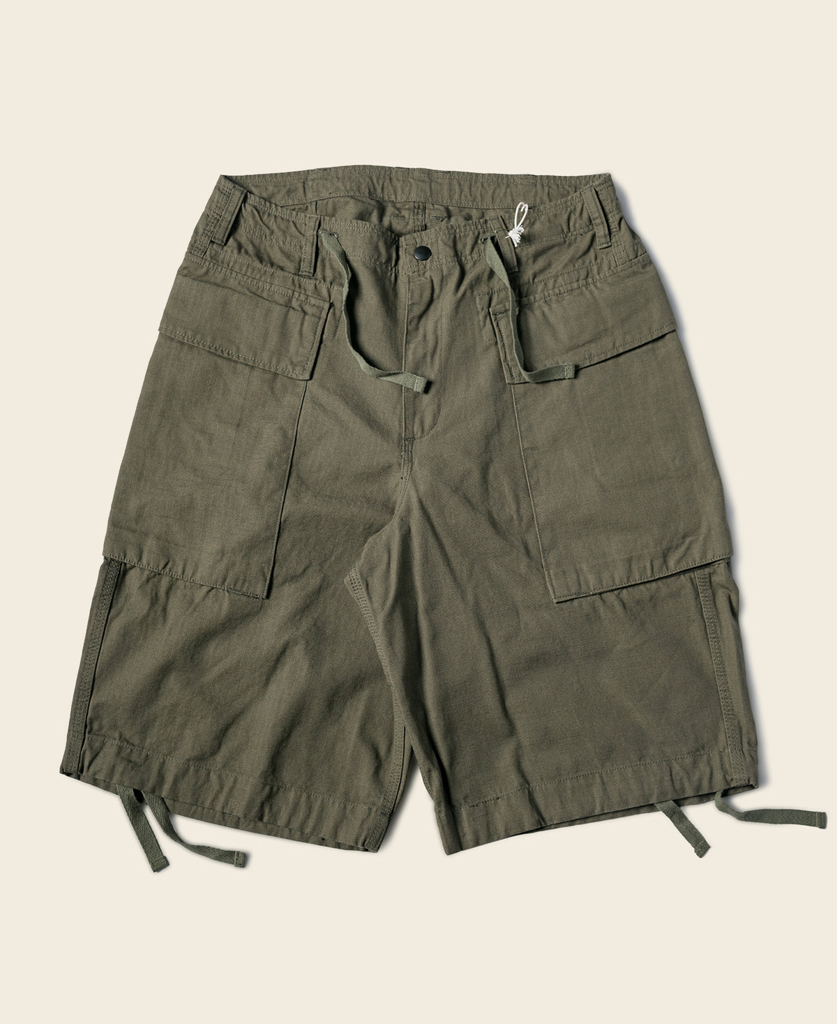 8.5 oz Cotton Ripstop Cargo Shorts - Olive