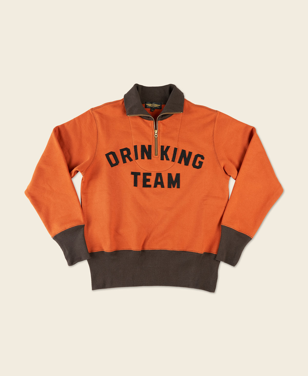 1920s Drinking Team Motorcycle Racing Sweatshirt - Orange
