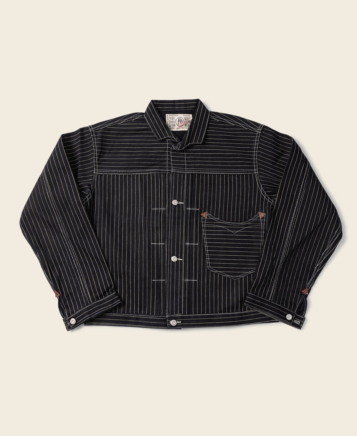 1878 Wabash Blouse One Pocket Indigo Stripe Denim Jacket | Bronson