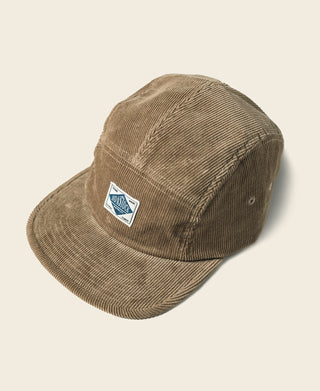 12.5 oz Corduroy 5 Panel Cap - Khaki