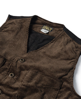 1930s Corduroy Hunting Vest - Dark Brown