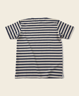 Breton Stripe T-Shirt - Apricot/Navy