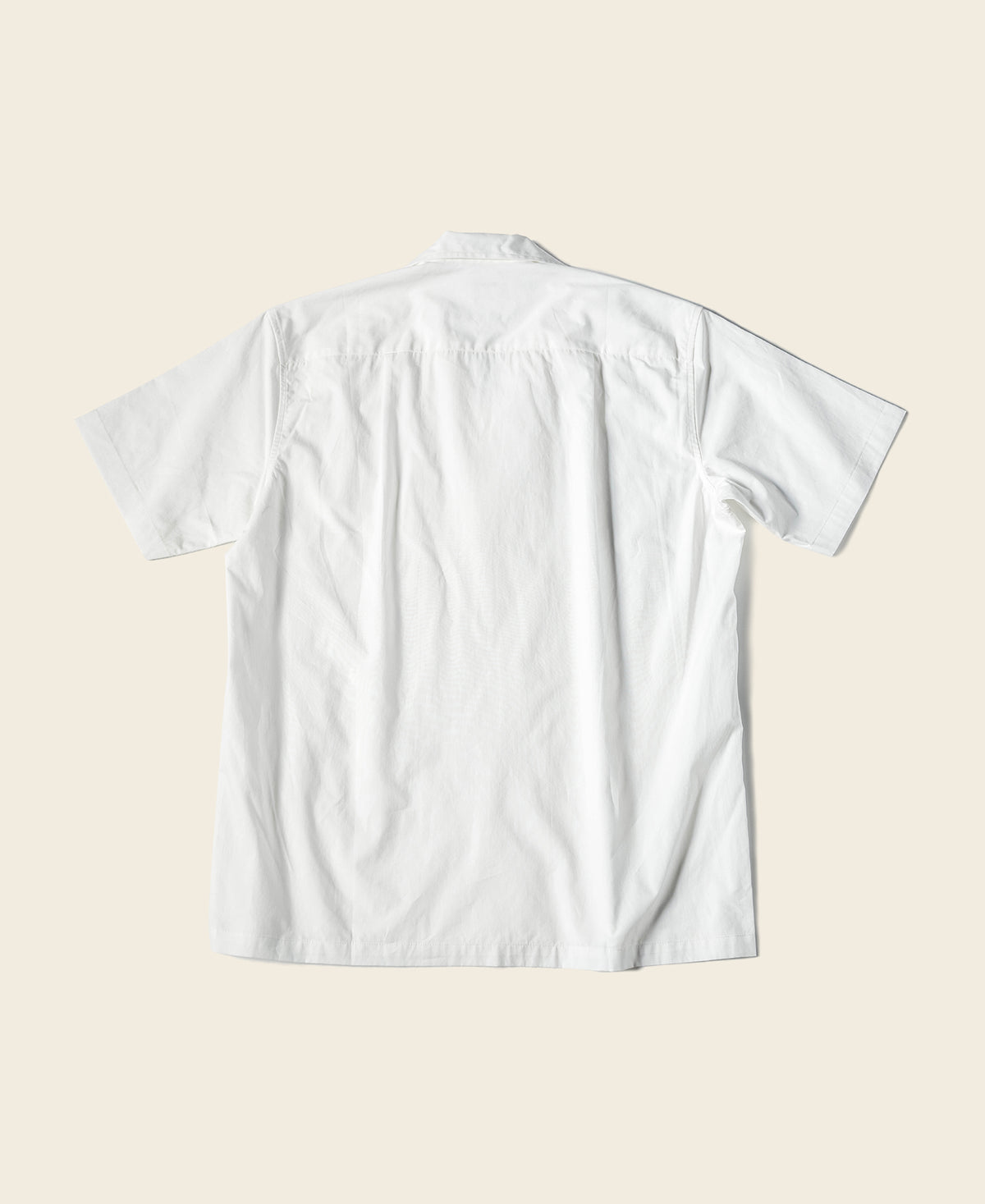 Classic Panama Open Collar Shirt - Ivory White