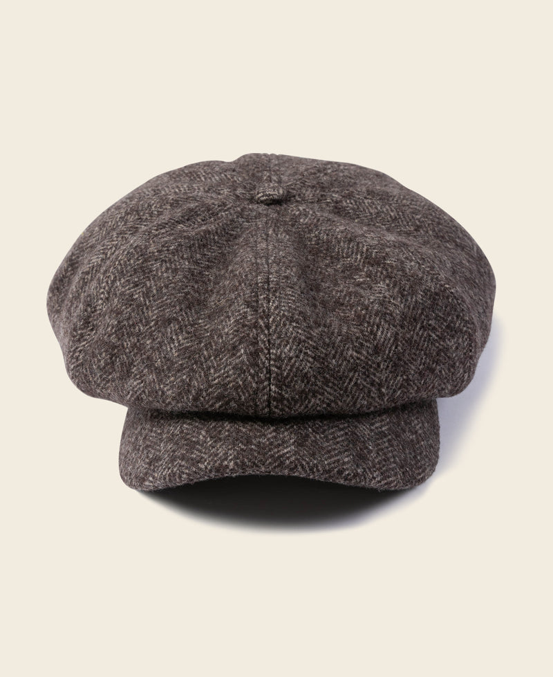 Vintage Herringbone Wool News Boy Cap | Retro Bakers Boy Hat | Bronson ...