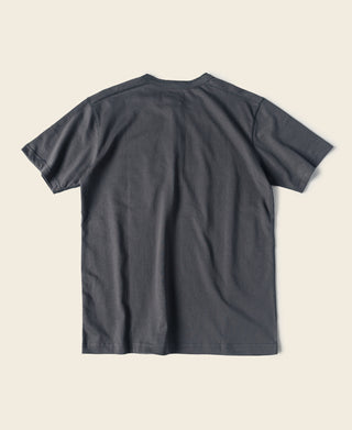 10.6 oz Cotton Short Sleeve Henley T-Shirt - Dark Gray