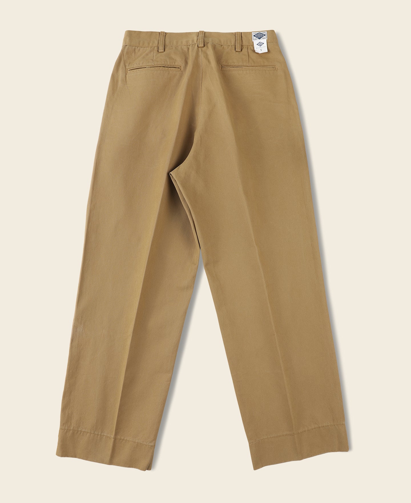 1930s IVY Style Double Pleated Chino Trousers - Yellow | Bronson