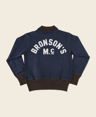 1920s Drinking Team Motorcycle Racing Sweatshirt - Navy