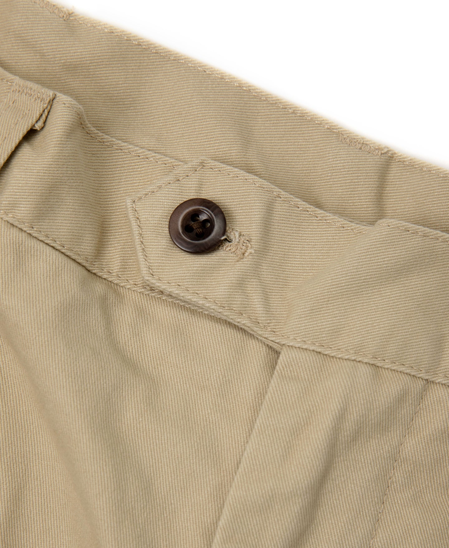 1930s IVY Style Double Pleated Chino Trousers - Khaki