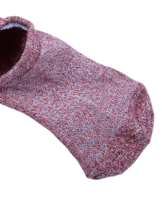 Colored Cotton No Show Socks - Red