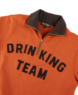 1920s Drinking Team Motorcycle Racing Sweatshirt - Orange