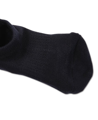 Colored Cotton No Show Socks - Black