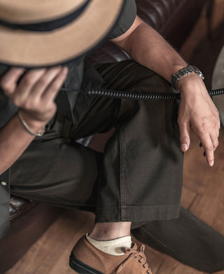 13 oz Cotton Bedford Cord Pants - Brown