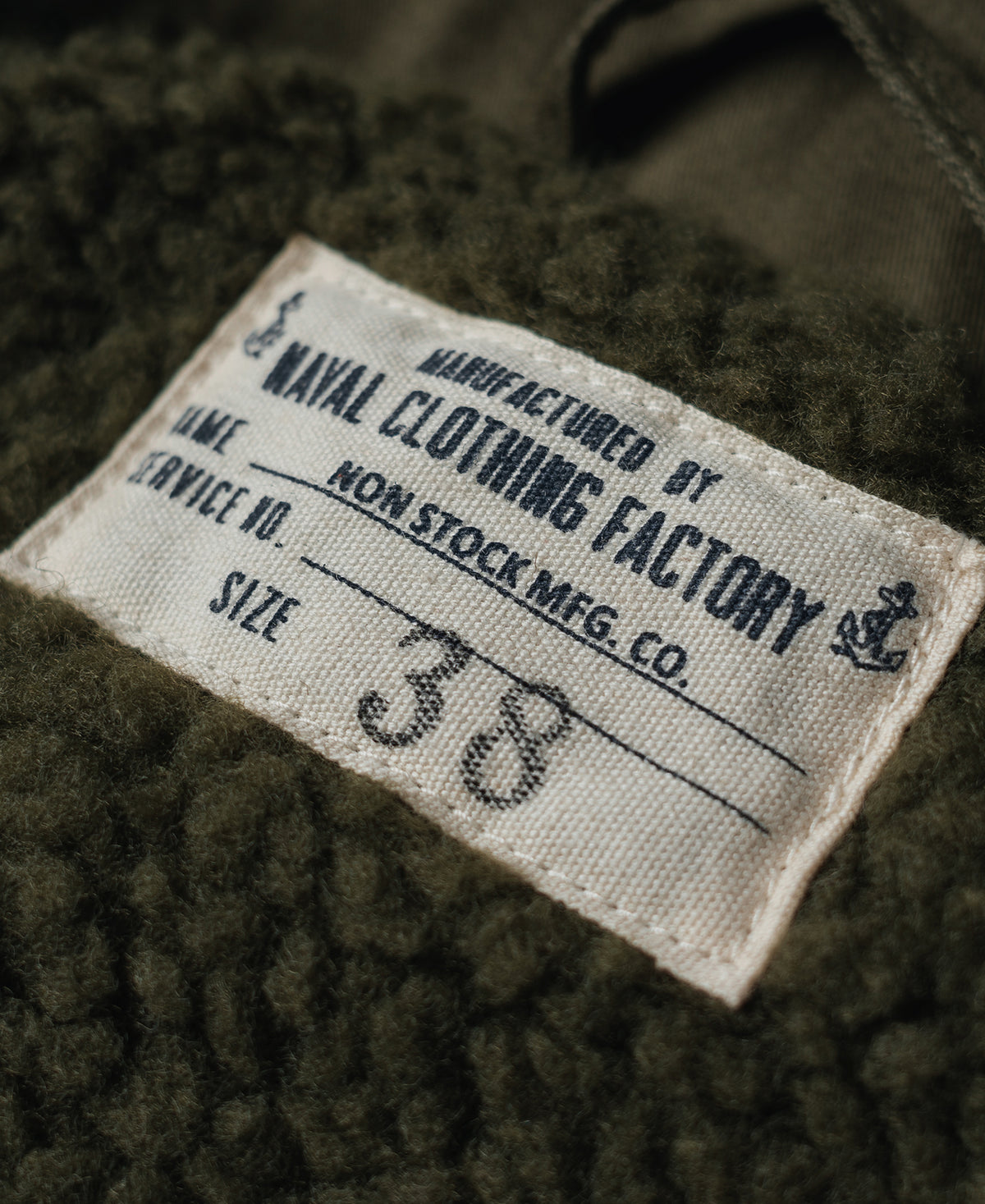 Final Version USN A-2 Deck Jacket (Polyester Lamb Wool)