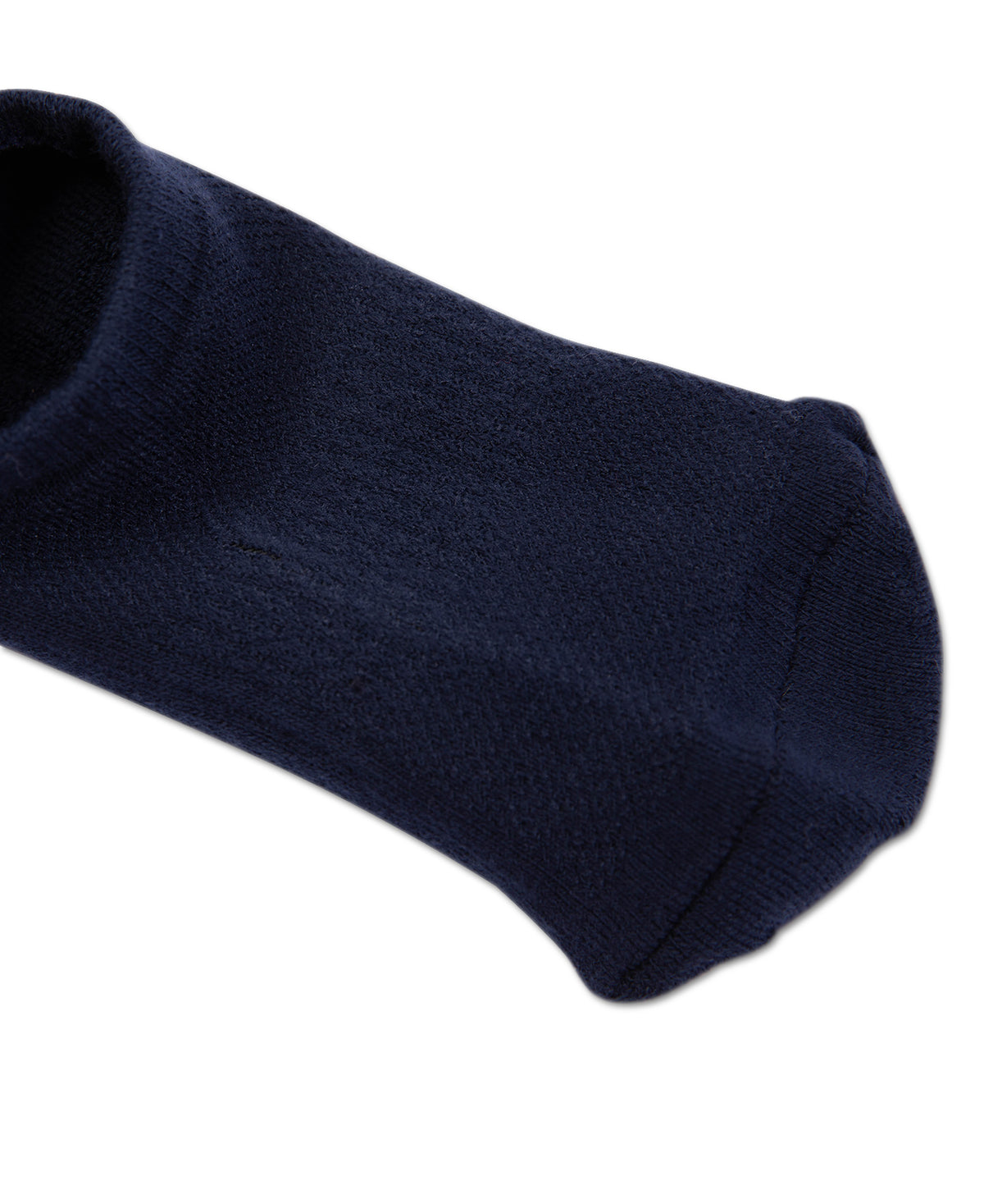 Colored Cotton No Show Socks - Navy