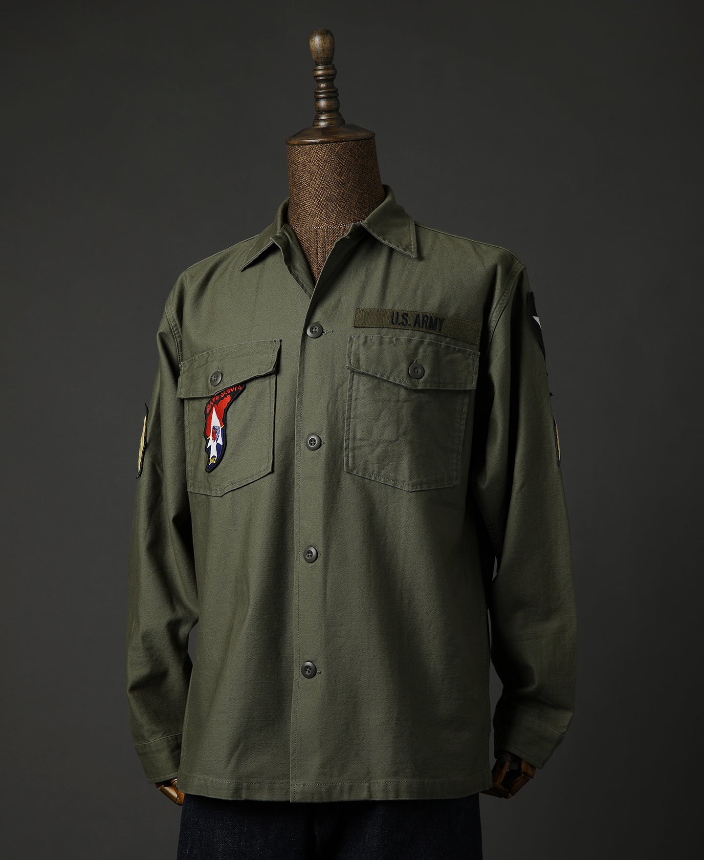 Vietnam War US Army OG-107 Fatigue Utility Shirt - Im Jin Scouts