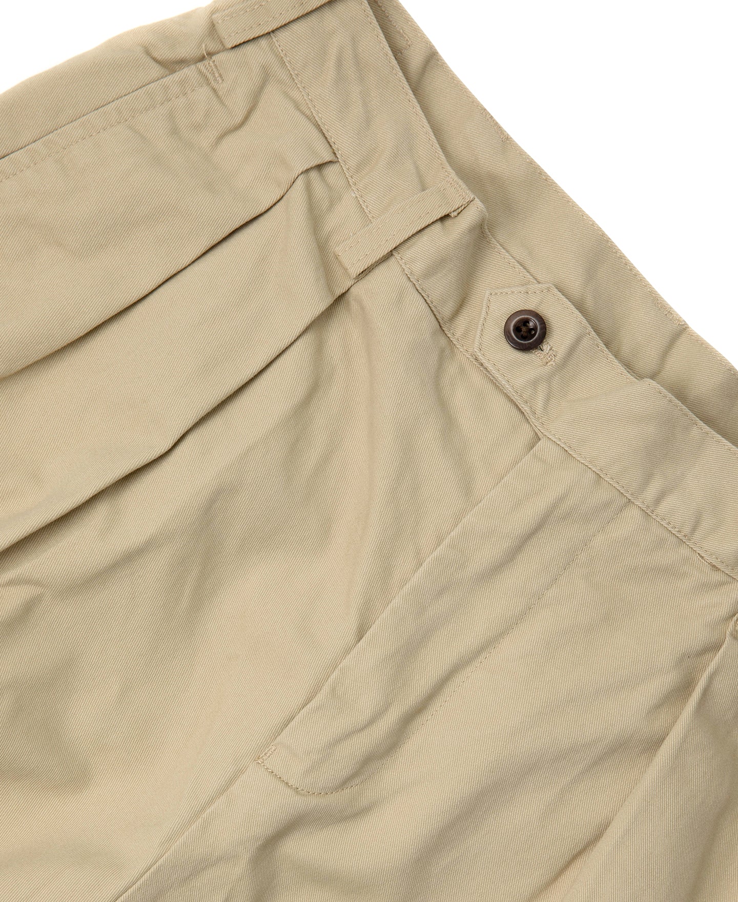 1930s IVY Style Double Pleated Chino Trousers - Khaki