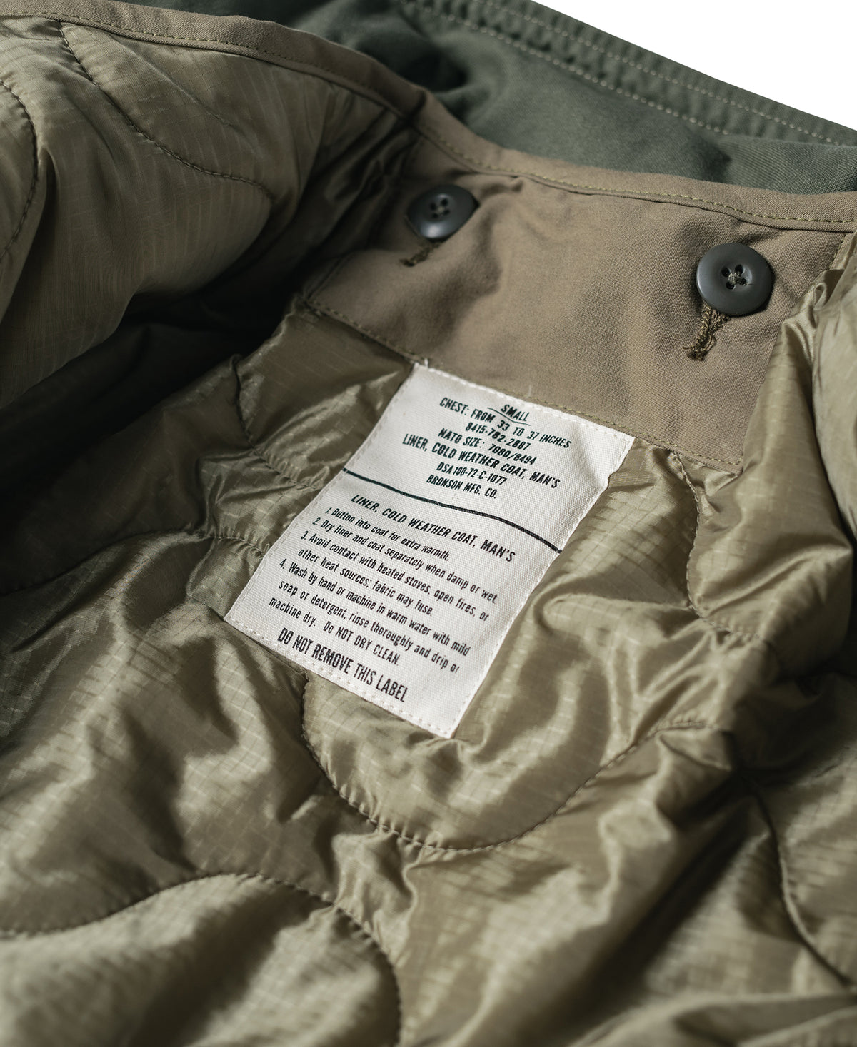 US Army 1st Model M-65 Field Jacket Liner
