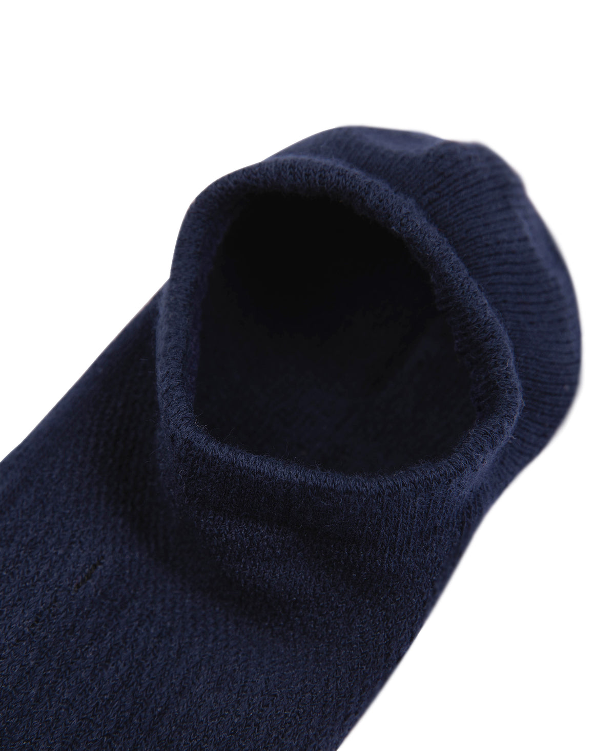 Colored Cotton No Show Socks - Navy