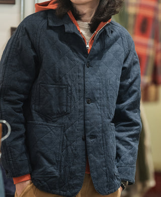 Cotton and Linen-Blend Quilted Padded Chore Jacket