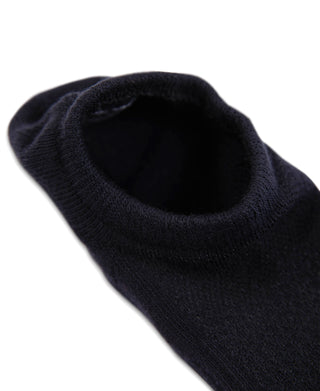 Colored Cotton No Show Socks - Black