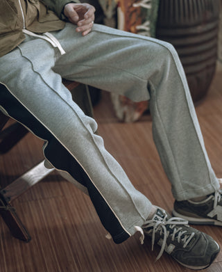 Classic Straight-Leg Striped Logo-Embroidered Cotton-Terry Sweatpants - Gray