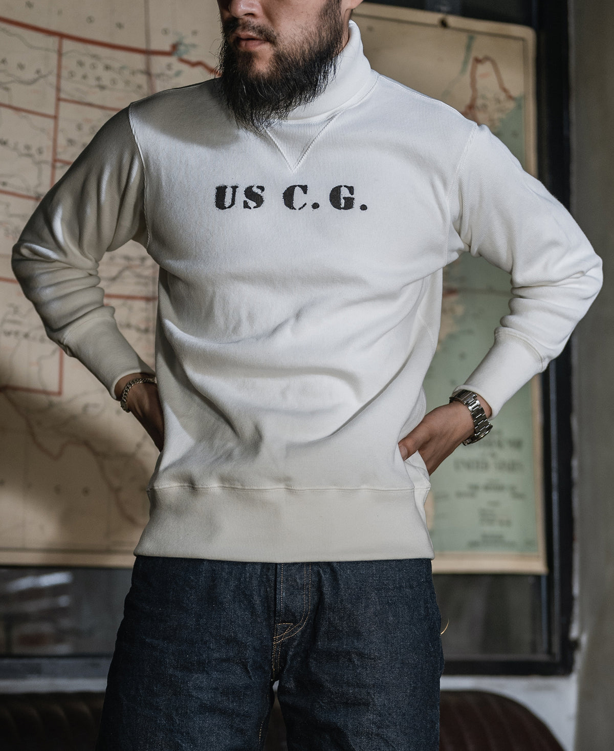 1930s USCG Turtleneck Thermal - White