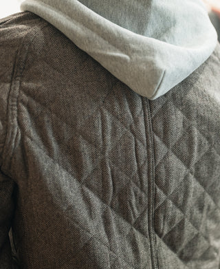 Herringbone Wool and Polyester-Blend Quilted Padded Chore Jacket