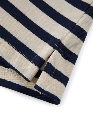 Breton Stripe T-Shirt - Apricot/Navy