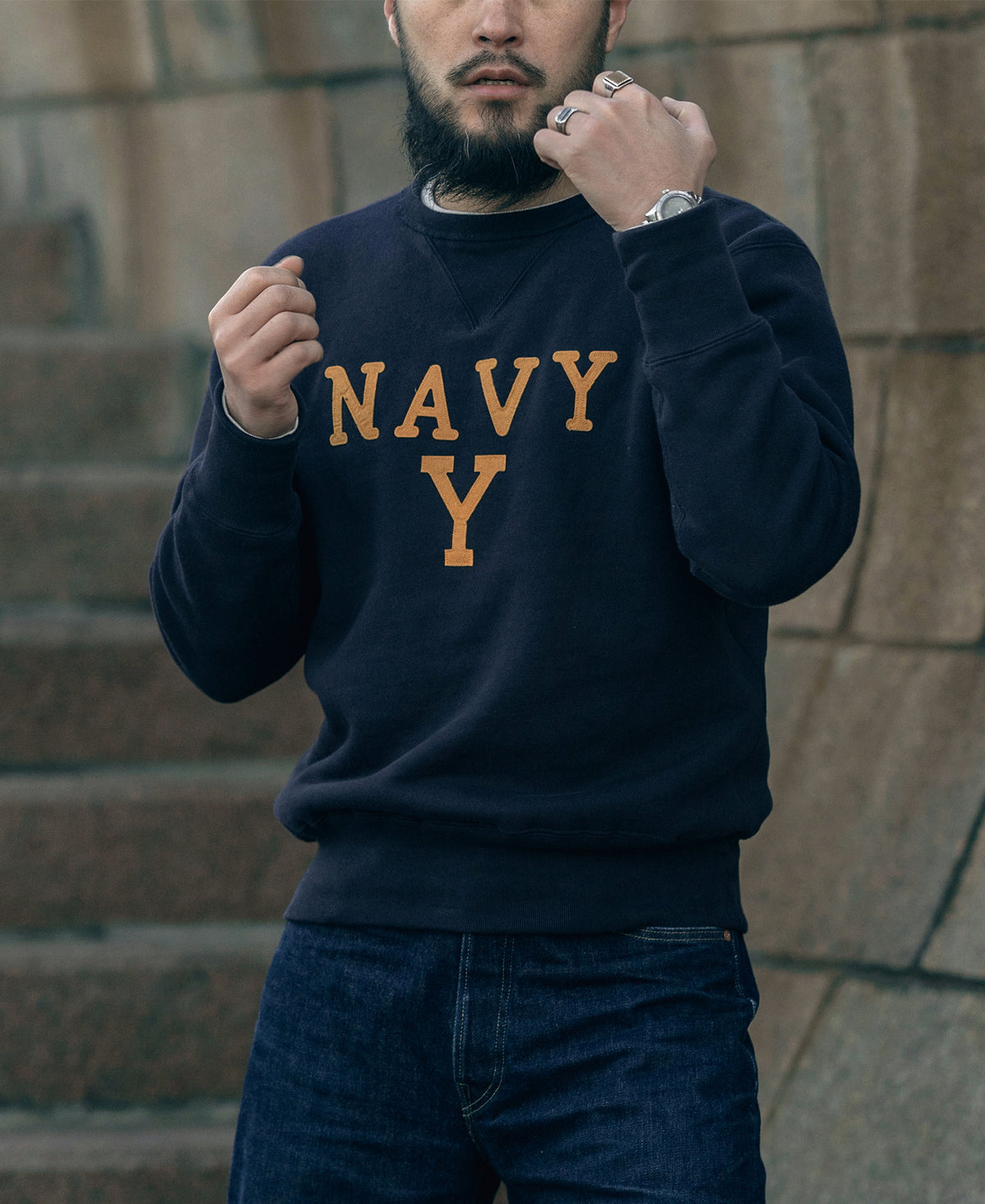 Navy Y Instructor Boxing Sweatshirt