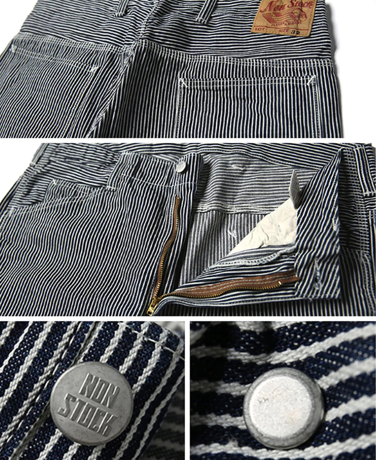 Basic Hickory Stripe Worker Overall Pants