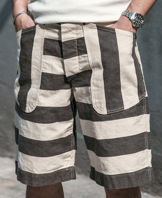 Heavyweight Wide Striped Prisoner Shorts