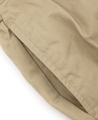 1930s IVY Style Double Pleated Chino Trousers - Khaki