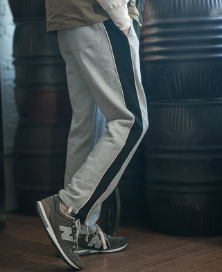 Classic Straight-Leg Striped Logo-Embroidered Cotton-Terry Sweatpants - Gray