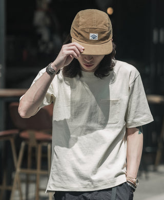 12.5 oz Corduroy 5 Panel Cap - Khaki