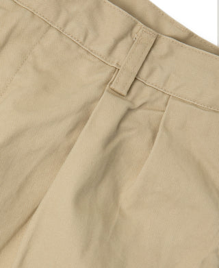 1930s IVY Style Double Pleated Chino Trousers - Khaki