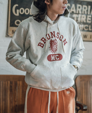 Motorcycle Club Logo-Print Reverse Weave Hoodie