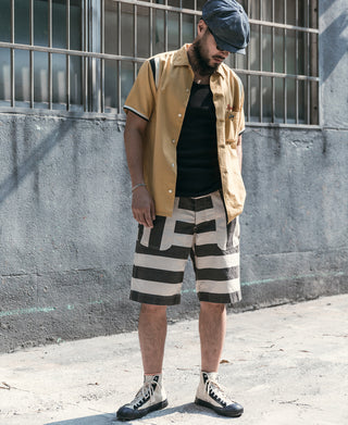 Heavyweight Wide Striped Prisoner Shorts