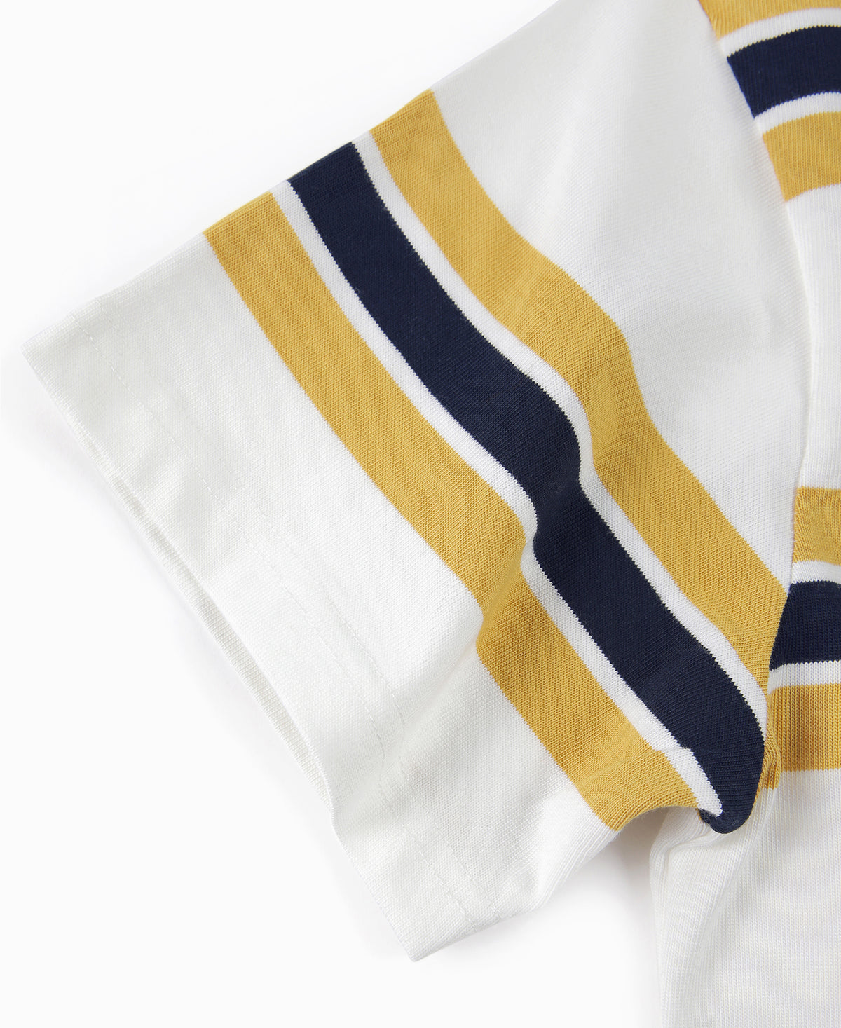 9.8 oz IVY Style Striped T-Shirt - Maize/Blue