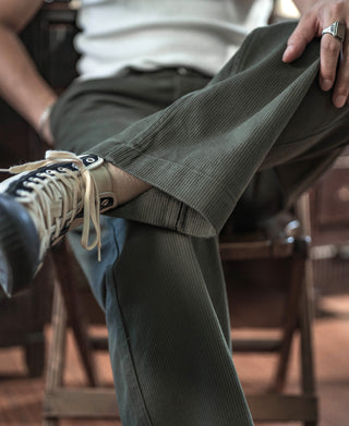 13 oz Cotton Bedford Cord Pants - Olive