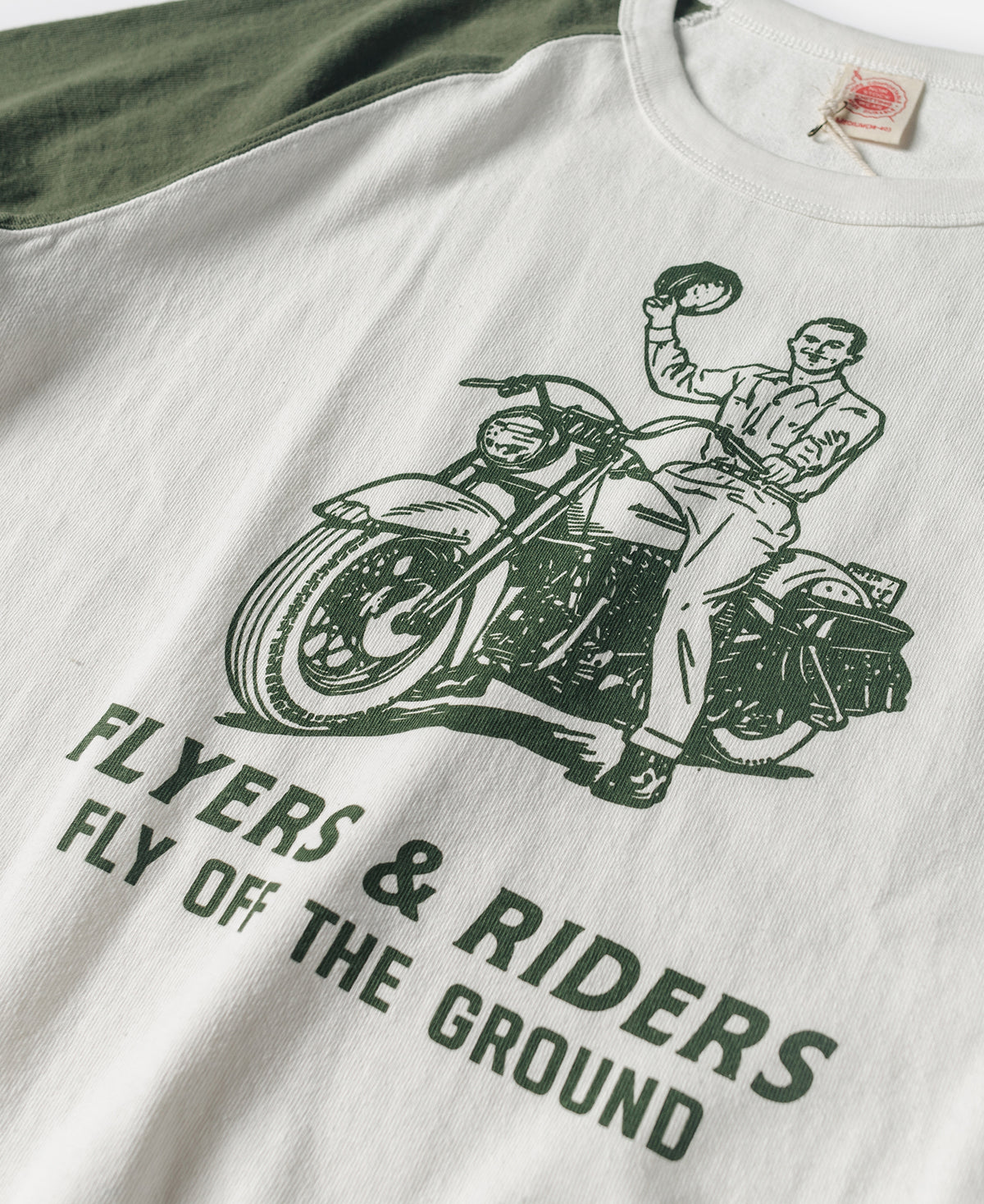 Two-Tone Rider Printed Raglan Sleeve T-Shirt